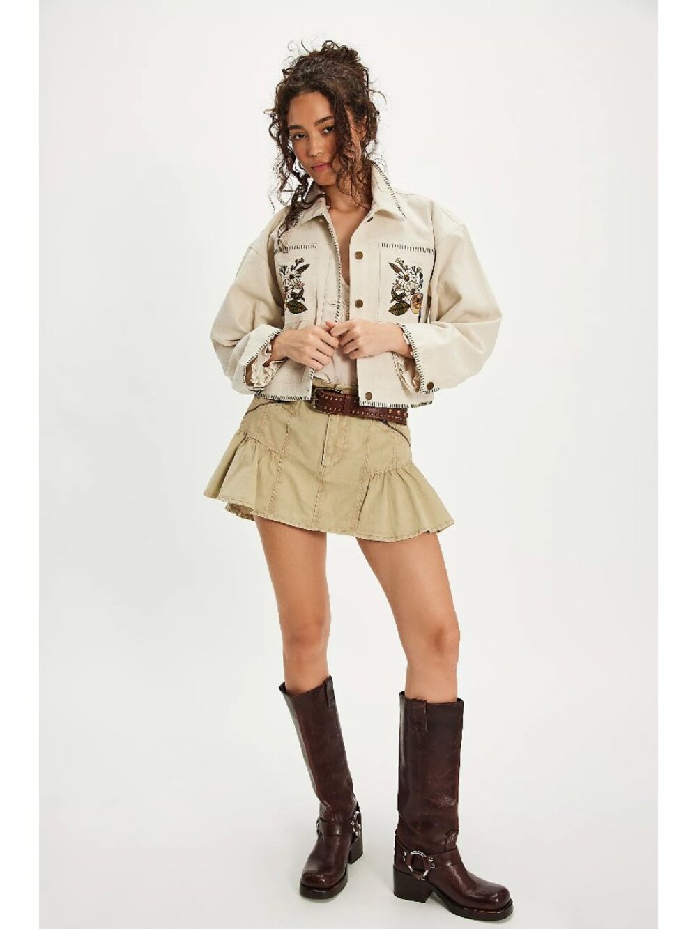 Free People x Denim and Bone Woodlands Embroidered Jacket - Picture 15 of 15